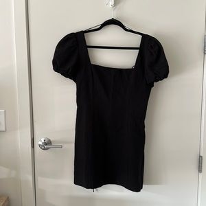 Zara Dress with Open Tie Back Details in Black